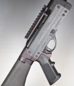 Remington 597 VTR .22 rifle with composite stock, chequered pistol grip, sound moderator and 20.5