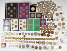 World coinage to include approximately 180g pre 1947 British silver coins, 1970 and 1971 coin