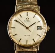 Omega De Ville 9ct gold automatic gentleman's wristwatch with date aperture, two-tone hands and