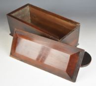 Georgian mahogany wall mounted candle box, overall height 42cm