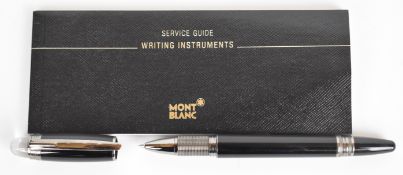 Montblanc Starwalker ballpoint pen with black body and grey plated fittings, with Service Guide.