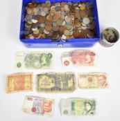 UK and overseas coinage including WW2 era emergency coinage, Irish Free State, Egyptian, bronze