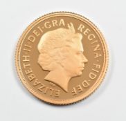 Royal Mint 2013 cased limited edition no 6531/7500 proof gold full sovereign, with certificate