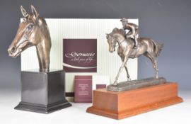 Tim Potts limited edition (of 5000) Genesis bronze coloured study of a horses head, height 30cm,