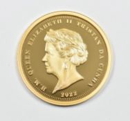 Harrington and Byrne 2022 cased Tristan da Cunha limited edition (of 999) 22ct gold half laurel