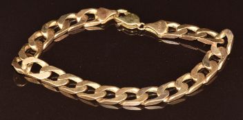 A 9ct gold curb link bracelet, 34.2g, 23.5cm