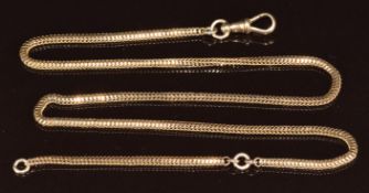 A 9ct gold watch chain, 10.4g, 46cm