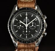 Omega Speedmaster Professional gentleman's chronograph wristwatch ref. 145.0022/ 345.0022 with black
