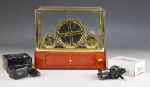 Rapport of London Cogwheel automatic wristwatch winder with brushed aluminium finish and gilt