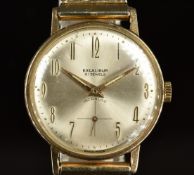 Excalibur 9ct gold gentleman's wristwatch with subsidiary seconds dial, gold hands and Arabic