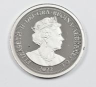 Harrington and Byrne 2022 cased limited edition (of 275) proof 999.5 platinum sovereign for Queen