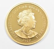 Jubilee Mint 2022 cased limited edition (of 50) proof 22ct gold £2 coin 'Remembrance Day', 16g, with