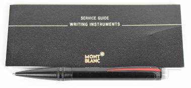 Montblanc Starwalker Urban Speed ballpoint pen with black body and red and black clip, with