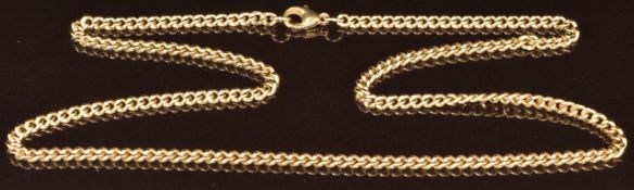 A 9ct gold curb link necklace, 17.4g, 50cm