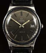 Omega gentleman's automatic wristwatch ref. 166.0168 with date aperture, luminous hands, steel baton