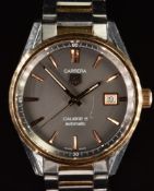 Tag Heuer Carrera gentleman's automatic wristwatch ref. WAR215E-2 with date aperture, luminous