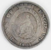 1804 George III Bank of England silver dollar