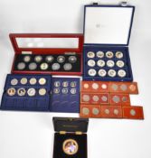 Collection of cased and similar coinage including 2015 1oz silver Britannia coin cover, WW1