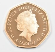 Royal Mint 2021 cased limited edition 603/700 proof gold 50p coin 'The 50th Anniversary of D Day',