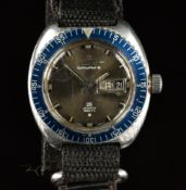 Titoni Seascoper III gentleman's diver's wristwatch with day and date aperture, steel hands, two-