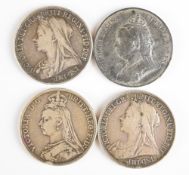 Three Queen Victoria veiled head crowns comprising 1890, 1895 and 1898, together with a