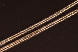 A 9ct rose gold curb link chain, 21.5g, 78cm