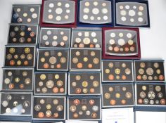 Run of twenty one Elizabeth II proof coin year sets 1983 to 2003