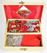 A collection of costume jewellery including vintage earrings, Moda necklace and earrings, necklaces,