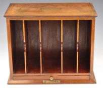 Asprey & Houghton & Gunn country house letter or telegram rack with drawer below, width 36cm