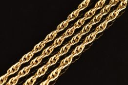 A 9ct gold necklace/ chain, 12.7g, 58cm
