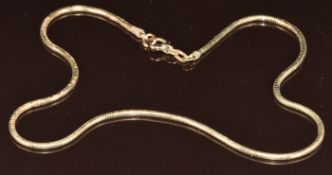 A 9ct gold snake chain, 17.6g, 47cm