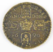 1690 James II gun money crown