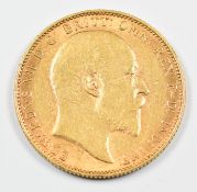 1903 Edward VII gold full sovereign with Perth mint mark