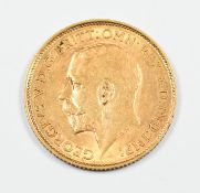 1912 George V gold half sovereign
