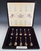 Cased set of ten limited edition (of 2500) Elizabeth II silver gilt and enamel Queen's Beast