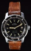 Buler gentleman's diver's automatic wristwatch with date aperture, luminous hands and hour