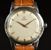 Omega Seamaster gentleman's automatic wristwatch ref. 2657-4 with gold hands and hour markers,