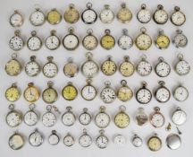 Fifty-seven various pocket watches including gold plated examples, Aegean, Ingersoll, Smiths Empire,