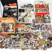 A collection of jewellery including silver pendant, vintage necklaces and beads, Japanese ring,