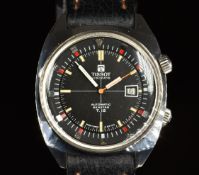 Tissot Visodate Seastar T.12 gentleman's automatic wristwatch ref. with date aperture, black dial,