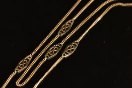 A 9ct gold necklace, 2.2g, 38cm