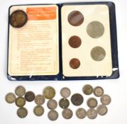 Approximately 31g of Victorian and later pre 1947 silver coinage, mainly 3d pieces, together with