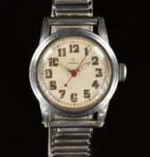 Omega gentleman's wristwatch with luminous hour and minutes hands, red centre seconds hands,