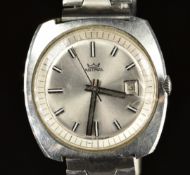 Smiths Astral gentleman's wristwatch with date aperture, two-tone hands and baton hour markers,