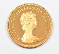 1980 Elizabeth II proof gold full sovereign in original case