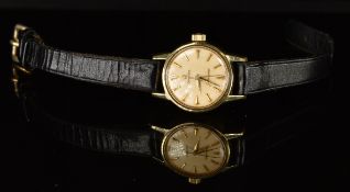 Omega Seamaster ladies wristwatch ref. 109.97/8 with with gold hands and hour markers, silver dial