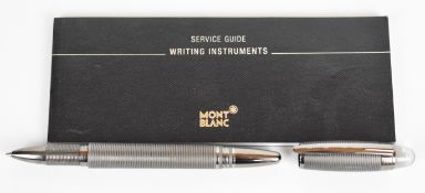 Montblanc Starwalker ballpoint pen with Midnight Black metal body and platinum plated fittings, with