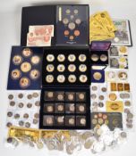 Large collection of coin packs including brilliant uncirculated Guernsey 1986, commemorative crowns,