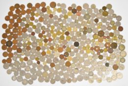 A collection of world coinage 19thC onwards to include Irish Free State, Channel Islands, Egypt,