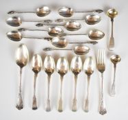 Georgian and later hallmarked silver cutlery including a set of ten Victorian apostle spoons, fiddle
